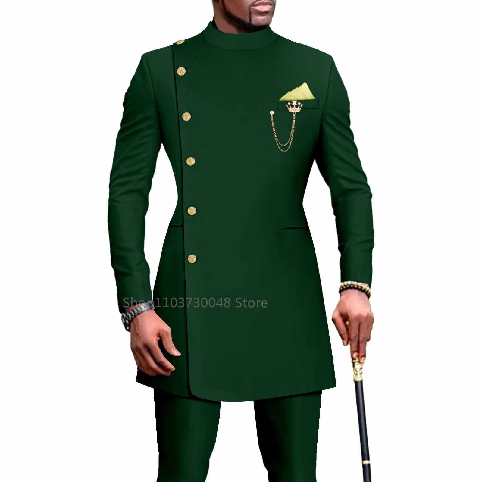 Slim Fit Blazer Men - Африканский дизайн, облегающие однотонные блейзеры для