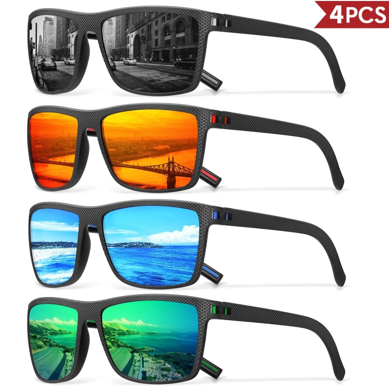 Men'S Fashion Glasses - 1/3/4 шт. популярные цветные солнцезащитные очки