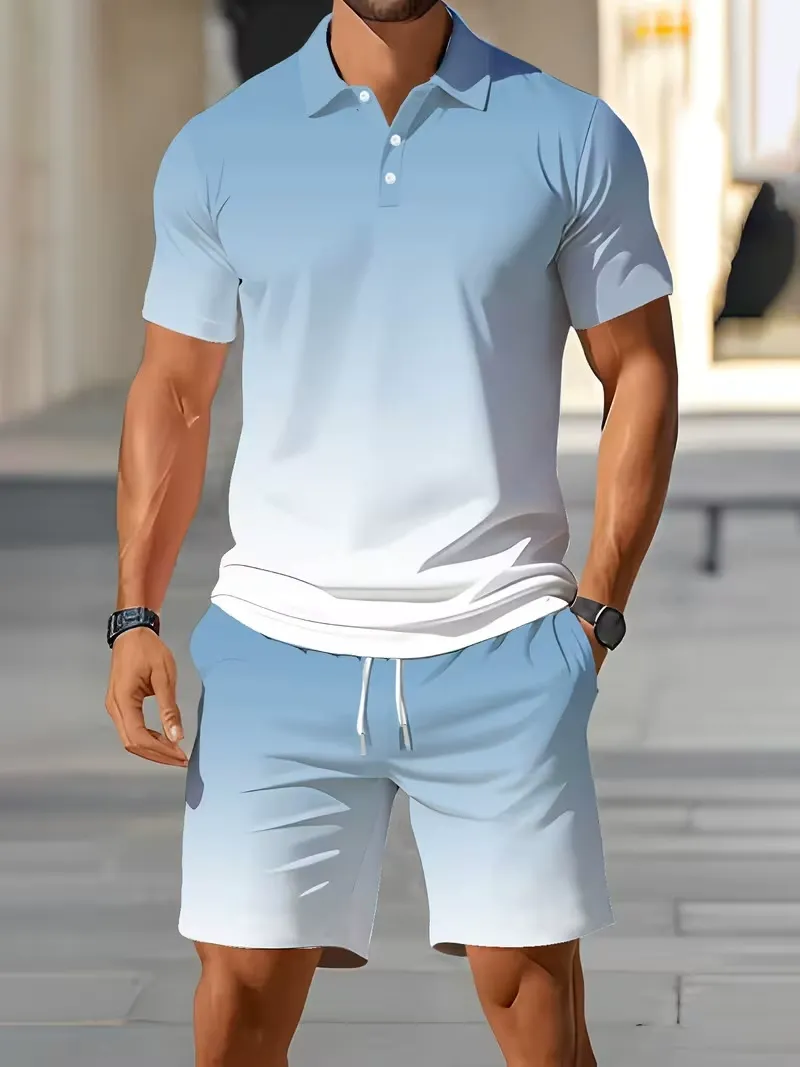 Men'S Fashion Polo Shirt - Модный летний комплект мужской одежды с