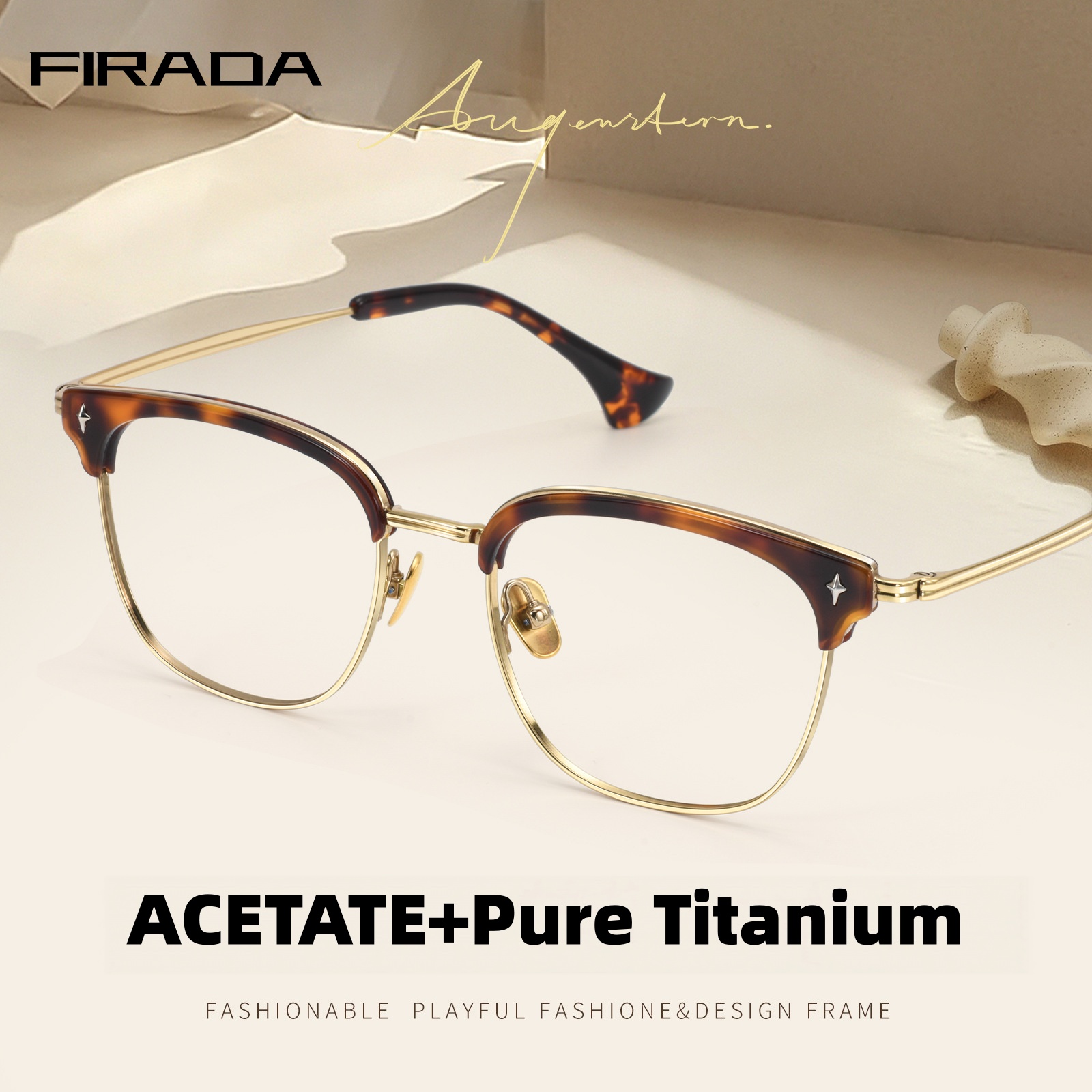 Men'S Fashion Glasses 2026 - FIRADA 2026 Модные ретро-очки, ультралегкие, из
