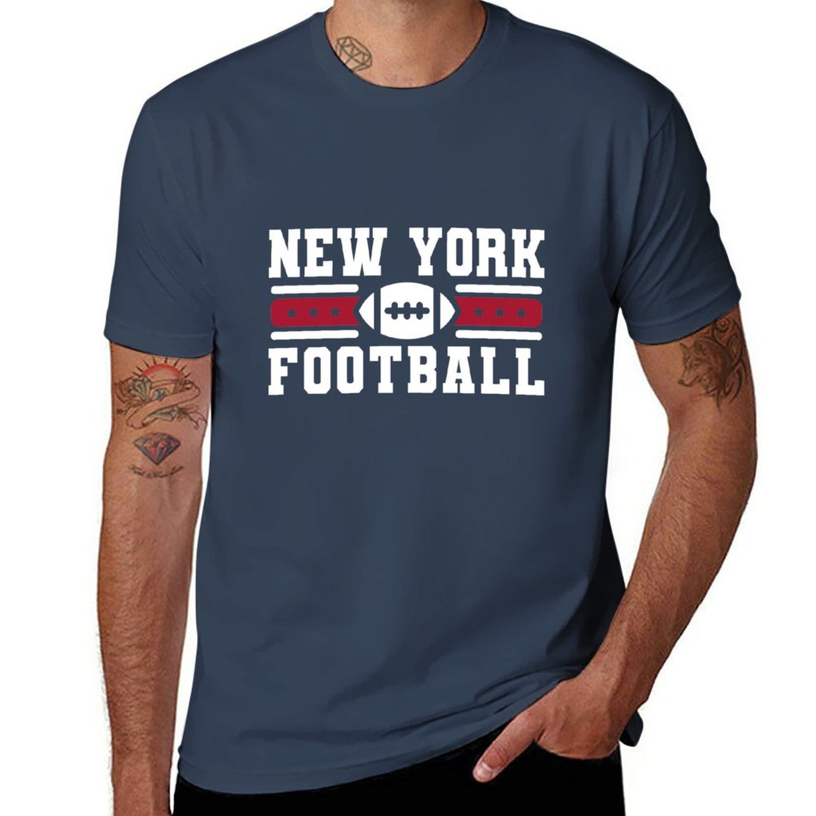 York Men'S Fashion - Винтажная Спортивная футболка New York Football