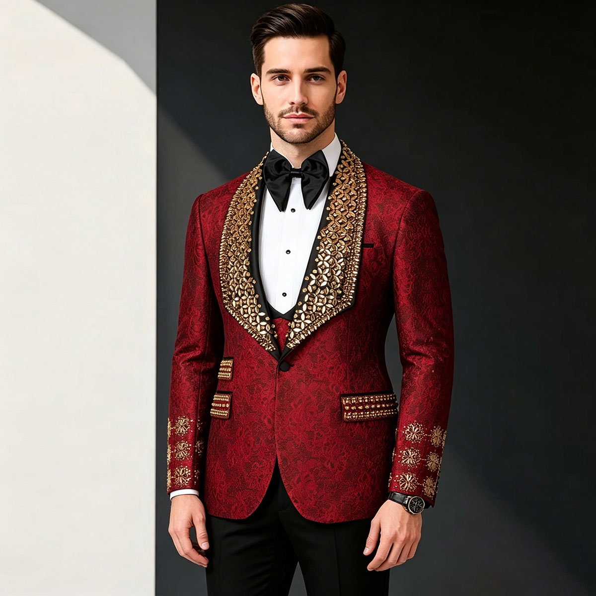 Slim Fit Blazer Men - Высококачественные мужские костюмы с бриллиантами, формальные