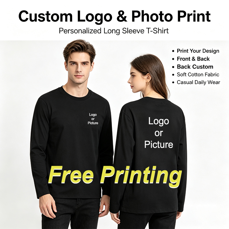 Fashion Mens Shirt - Индивидуальные хлопковые футболки с длинным рукавом