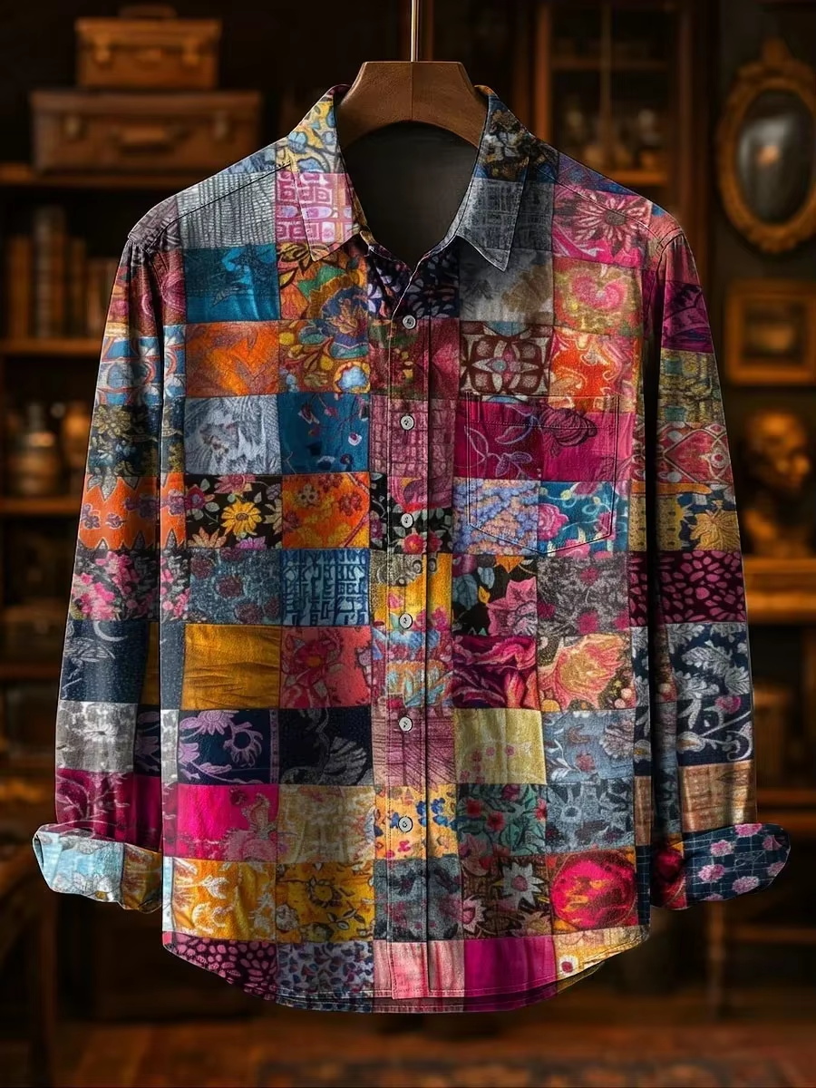 Fashion Mens Shirt - Мужская модная повседневная рубашка из льна