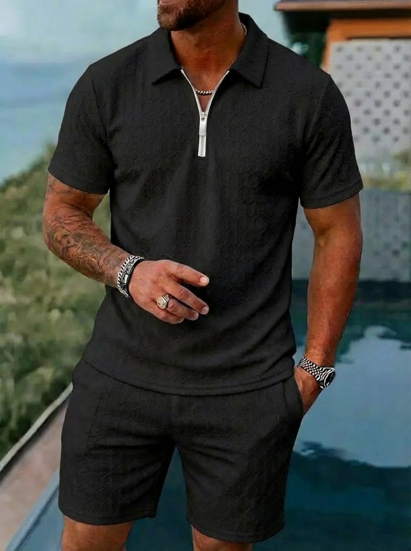 Летний новый мужской модный ко – обзор и цена Men'S Fashion Polo Shirt
