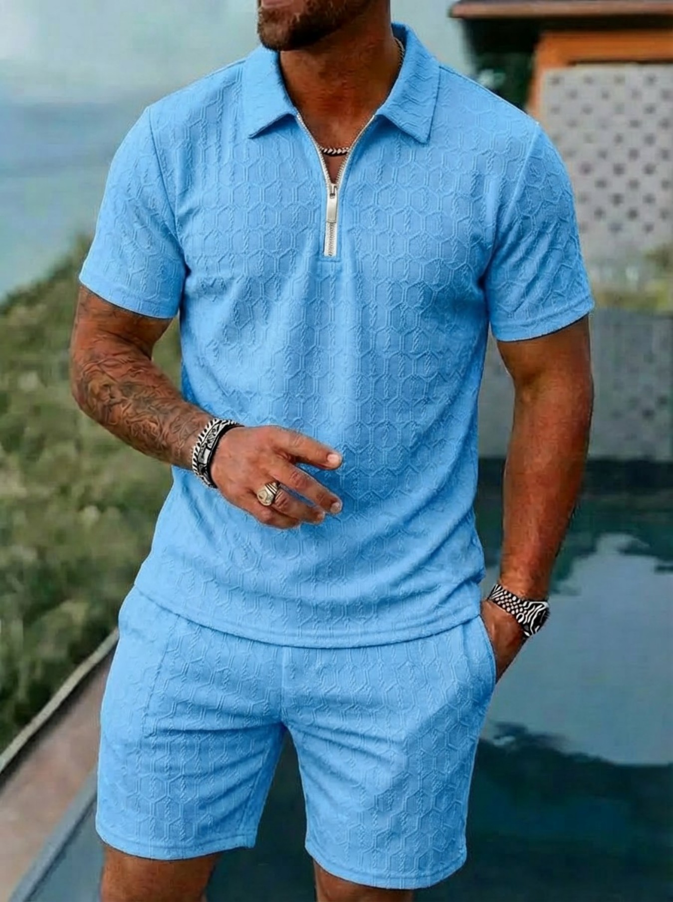 Летний новый мужской модный ко – обзор и цена Men'S Fashion Polo Shirt