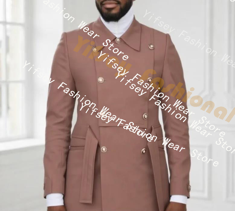 Костюм-тройка коричневого цвет – обзор и цена Slim Fit Blazer Men
