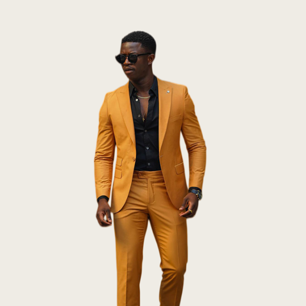 Мужской костюм горчично-желтог – обзор и цена Slim Fit Blazer Men