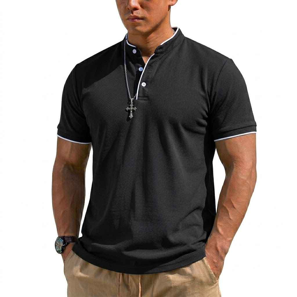 Летняя мужская футболка-поло с – обзор и цена Men'S Fashion Polo Shirt