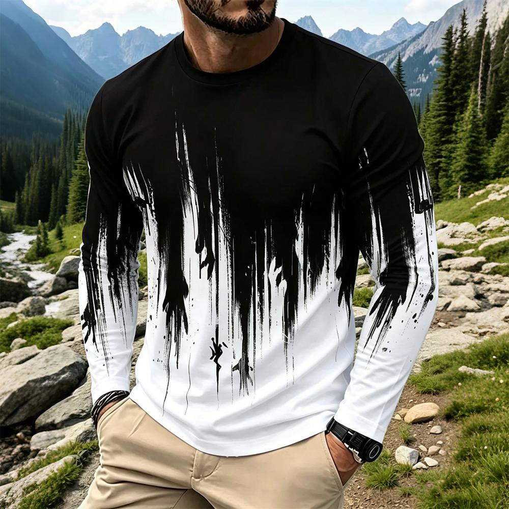 Мужская футболка с длинным рук – обзор и цена Fashion Mens Shirt