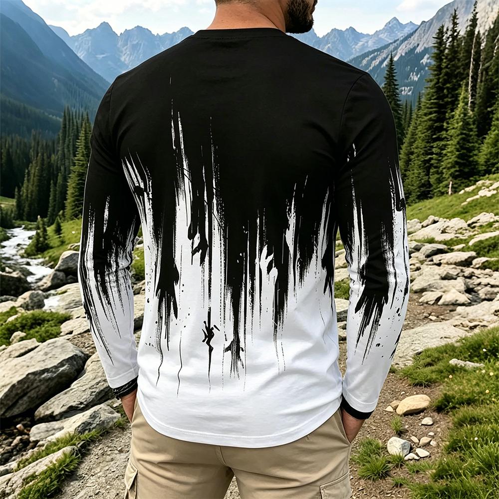Мужская футболка с длинным рук – обзор и цена Fashion Mens Shirt
