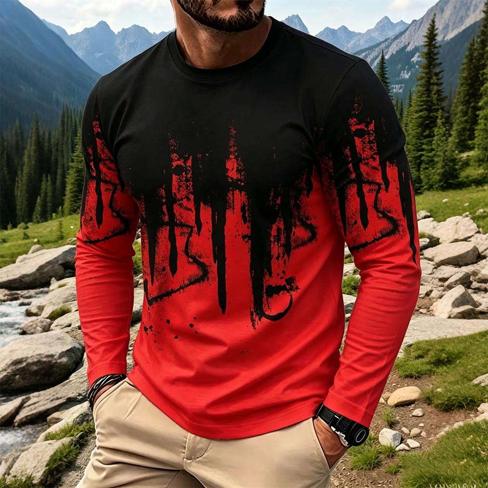 Мужская футболка с длинным рук – обзор и цена Fashion Mens Shirt